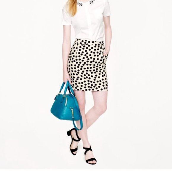 J. Crew Dresses & Skirts - NWOT J. Crew Postage Stamp Skirt in Scattered Dot size 6